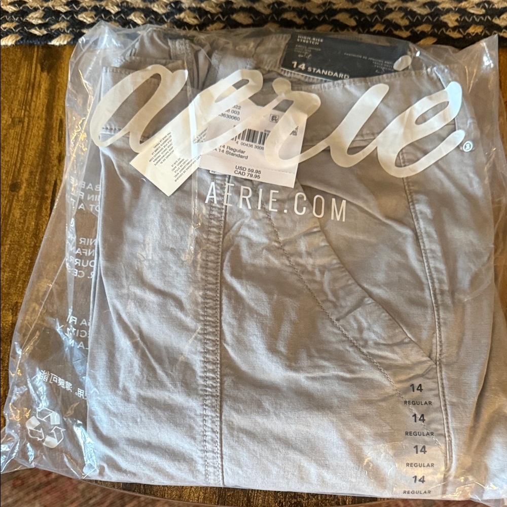 Aerie Light Gray Casual Pants
